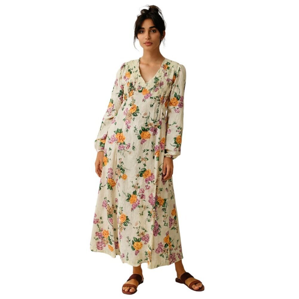 Vintage 70s RAE DOLLS San Francisco Floral Cottagecore‎ Maxi Dress Size 9